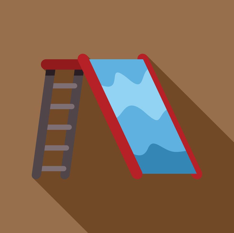 Inflatable water slide with ladder for summer fun vector