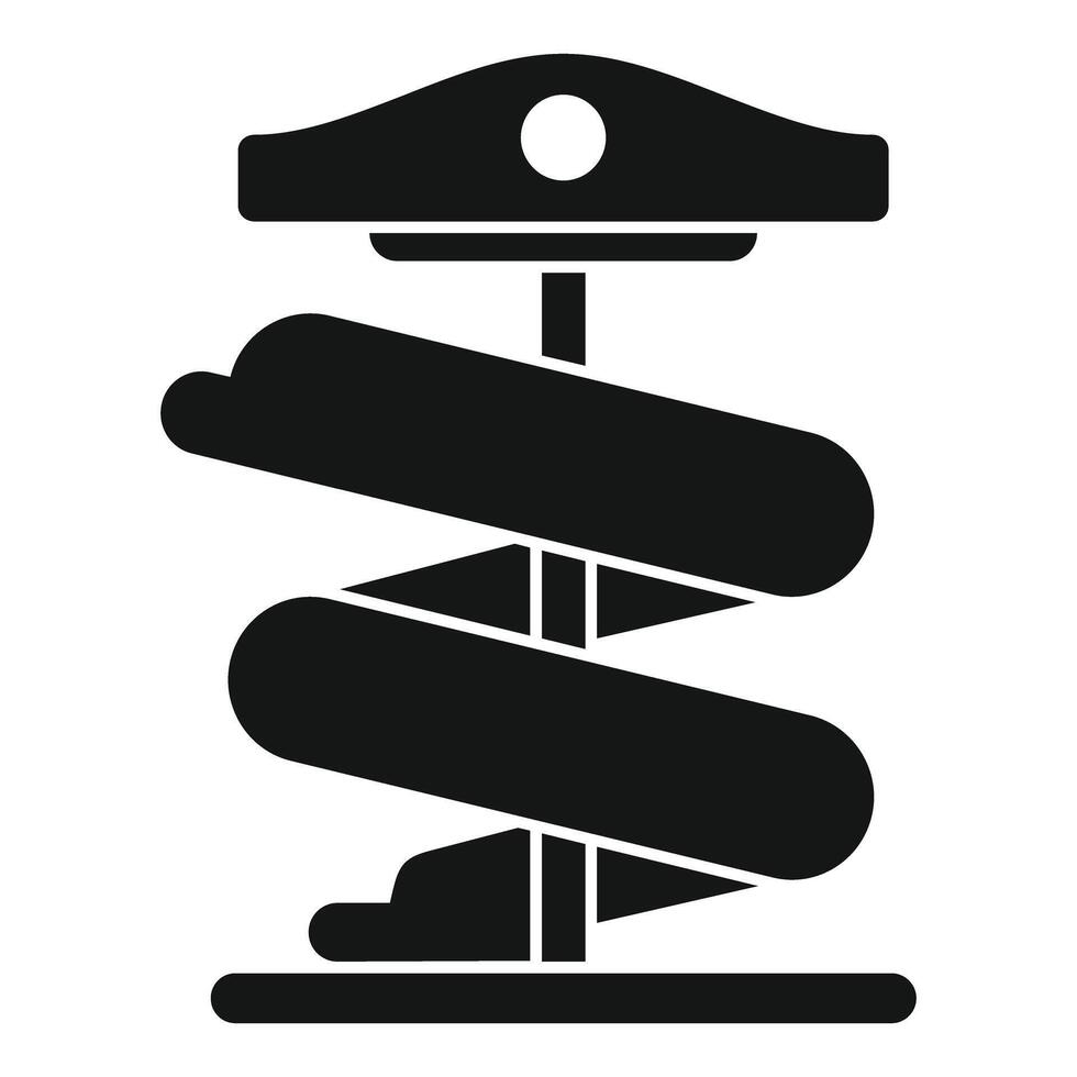 Enjoying summer fun with spiral water slide vector