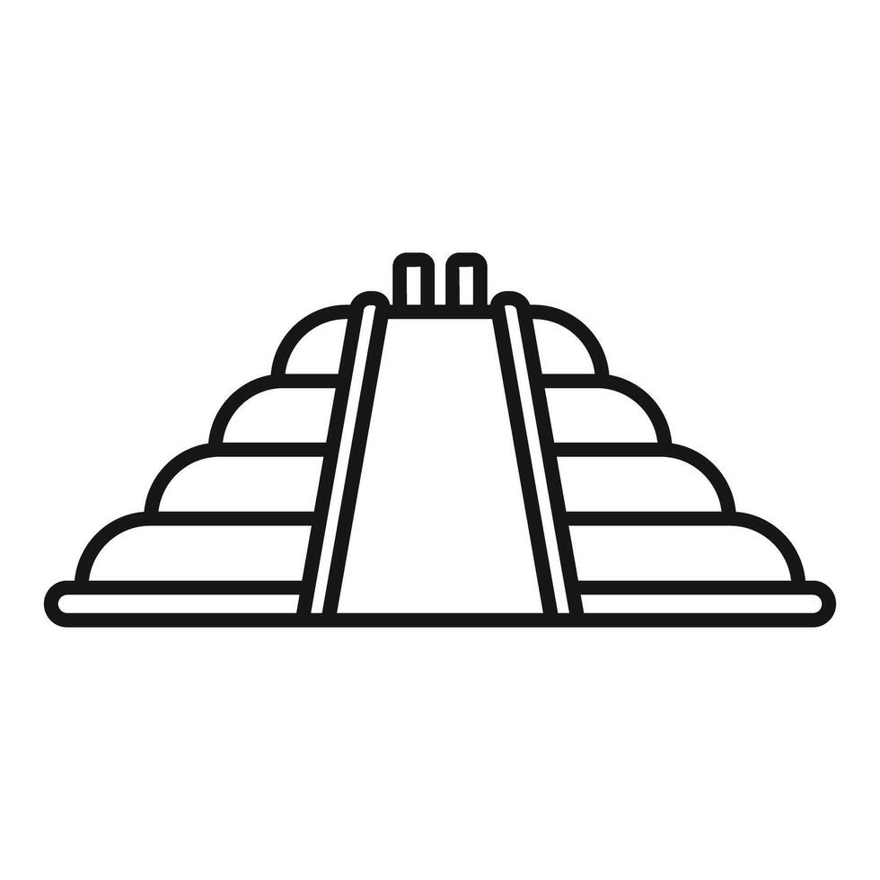 Mayan pyramid with stairs leading to top representing ancient civilization vector