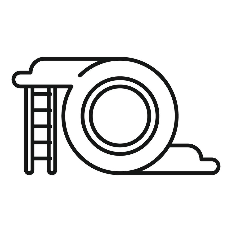Playground tunnel slide with ladder providing fun for children vector