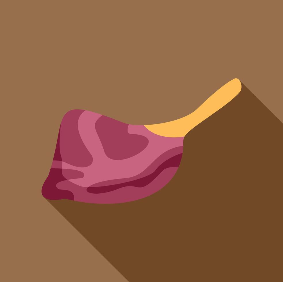 Delicious grilled lamb meat with bone representing culinary delights vector