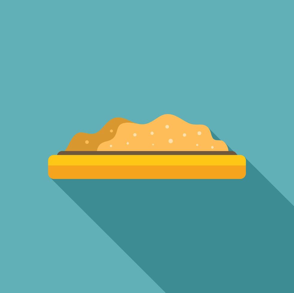 Sandbox with sand representing childhood fun and playful learning vector