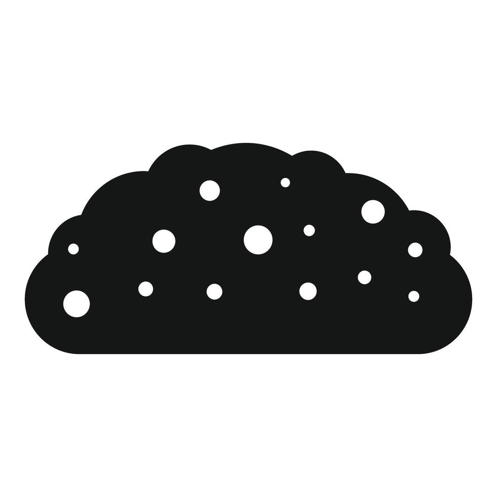 Bush silhouette with round white spots growing in garden vector