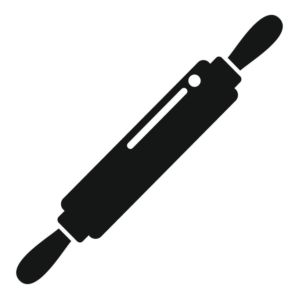 Rolling pin icon representing baking and cooking utensils vector