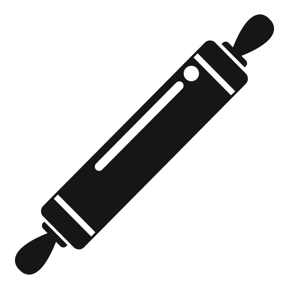 Rolling pin preparing dough for baking delicious food vector