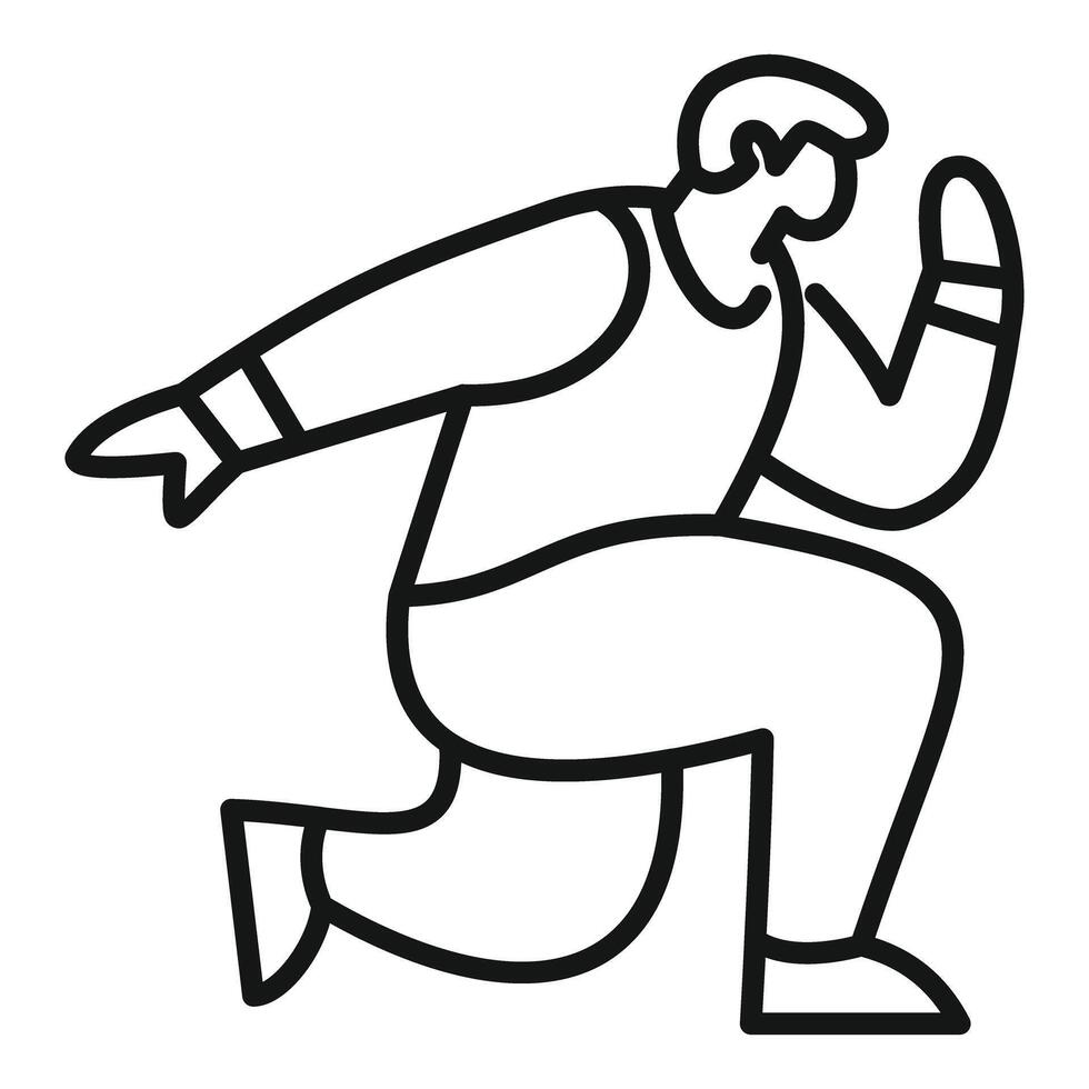 Breakdancer performing a freeze move during a street performance vector