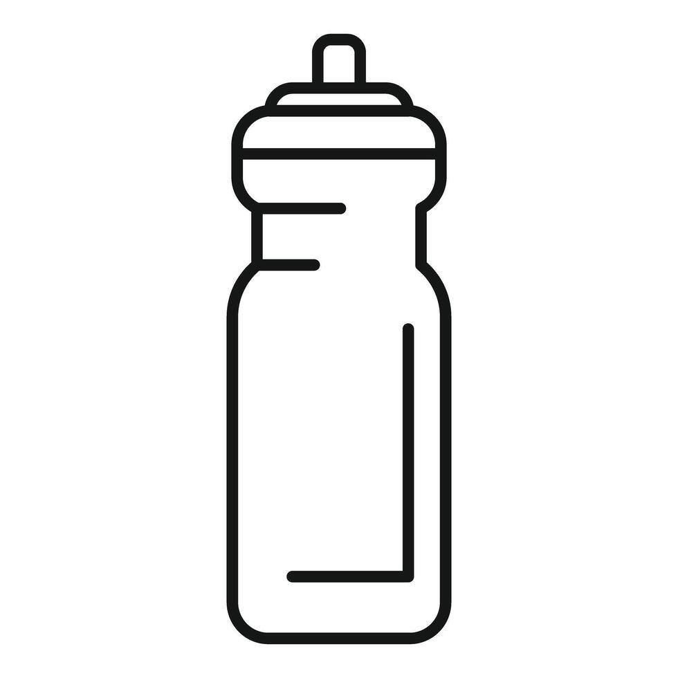 Sport water bottle with push and pull cap for drinking vector