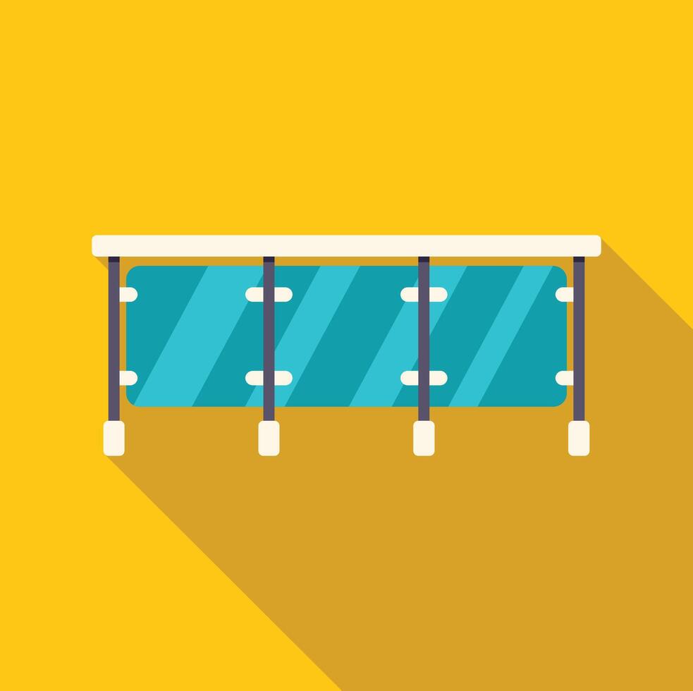 Bus stop with glass wall and metal supports protecting passengers vector