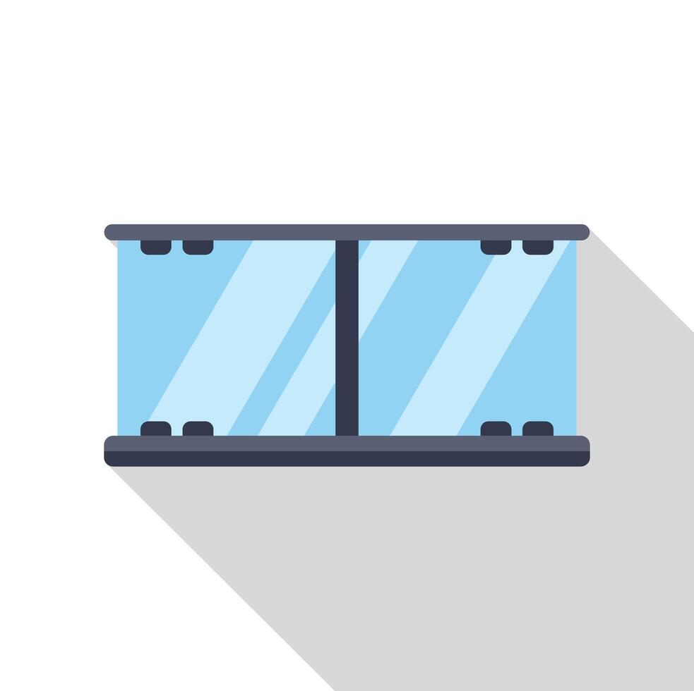 Modern glass balcony providing a clear view from building vector