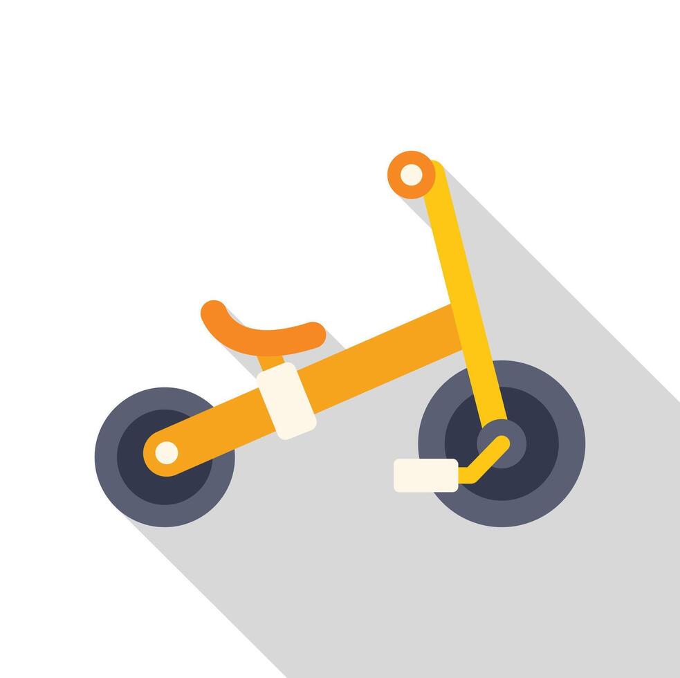 Balance bike for toddlers learning to ride, developing motor skills and coordination vector