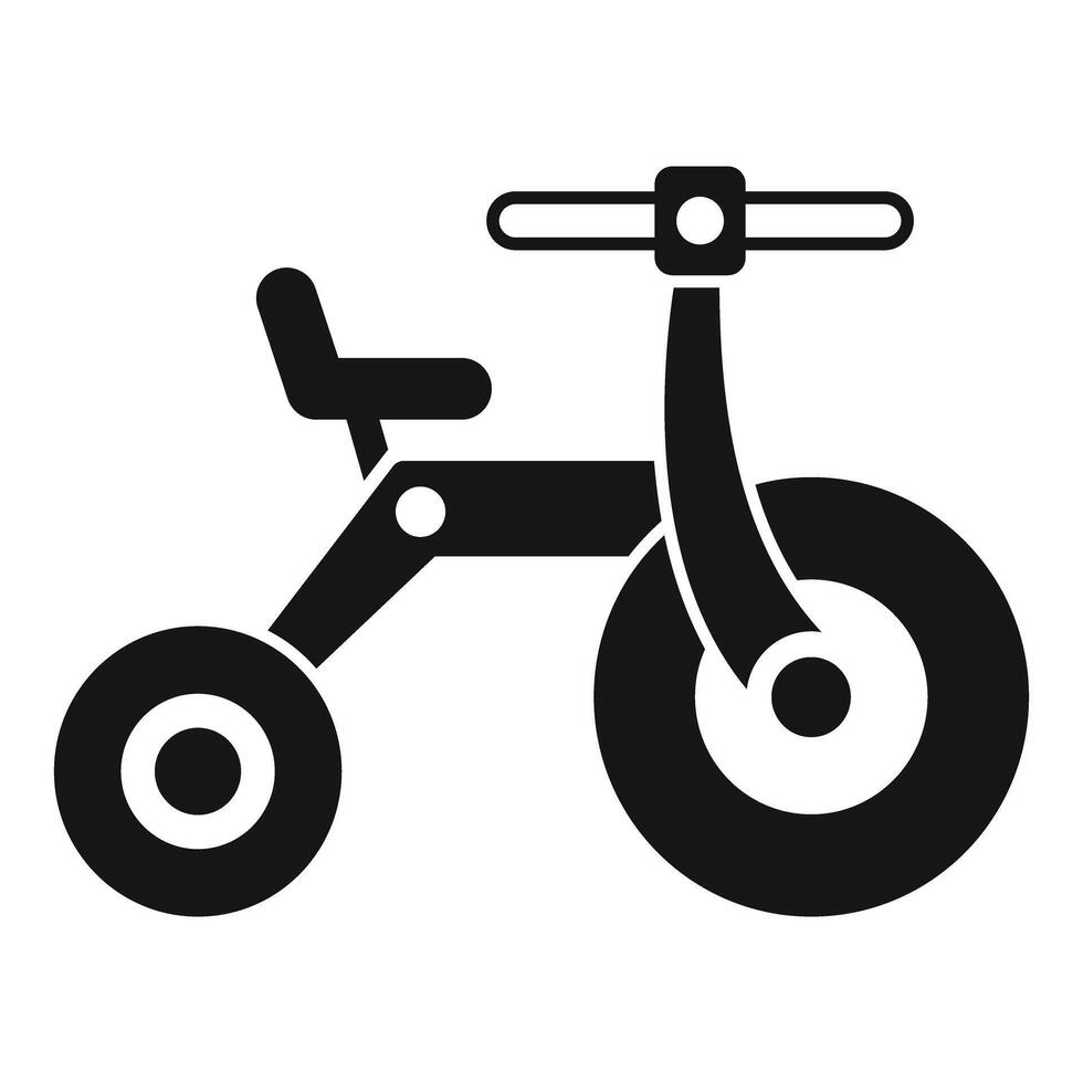 Kids tricycle icon representing childhood and fun activities vector
