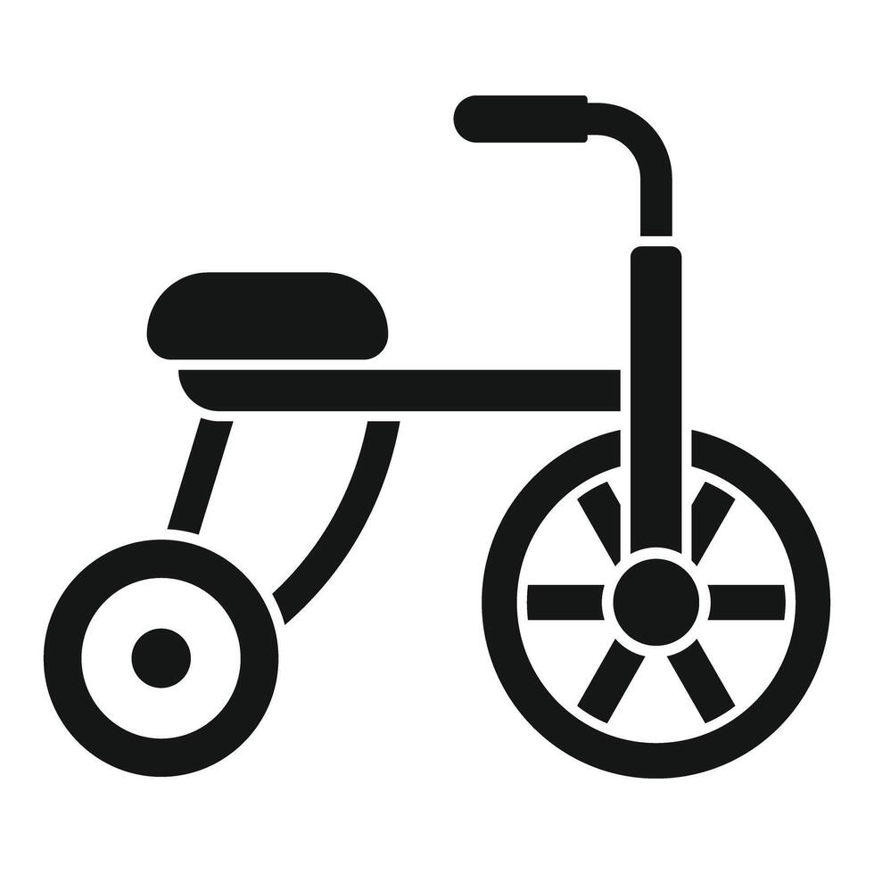 Kid tricycle with three wheels for riding and playing vector