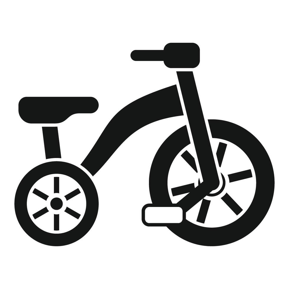 Child tricycle icon representing childhood, playing and fun vector