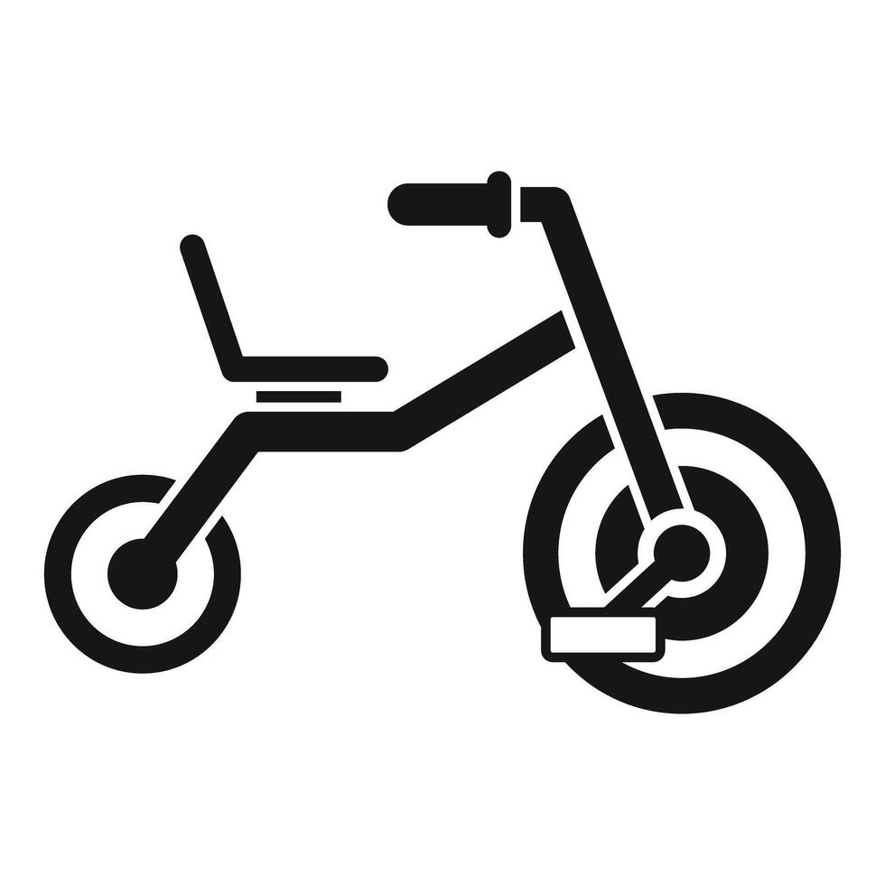 Balance bike for toddlers learning to ride, side view icon vector