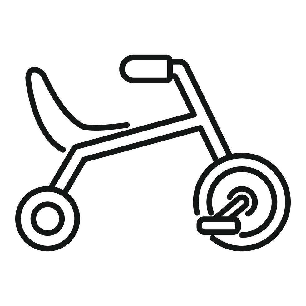 Simple tricycle design for toddlers, encouraging active play and development vector