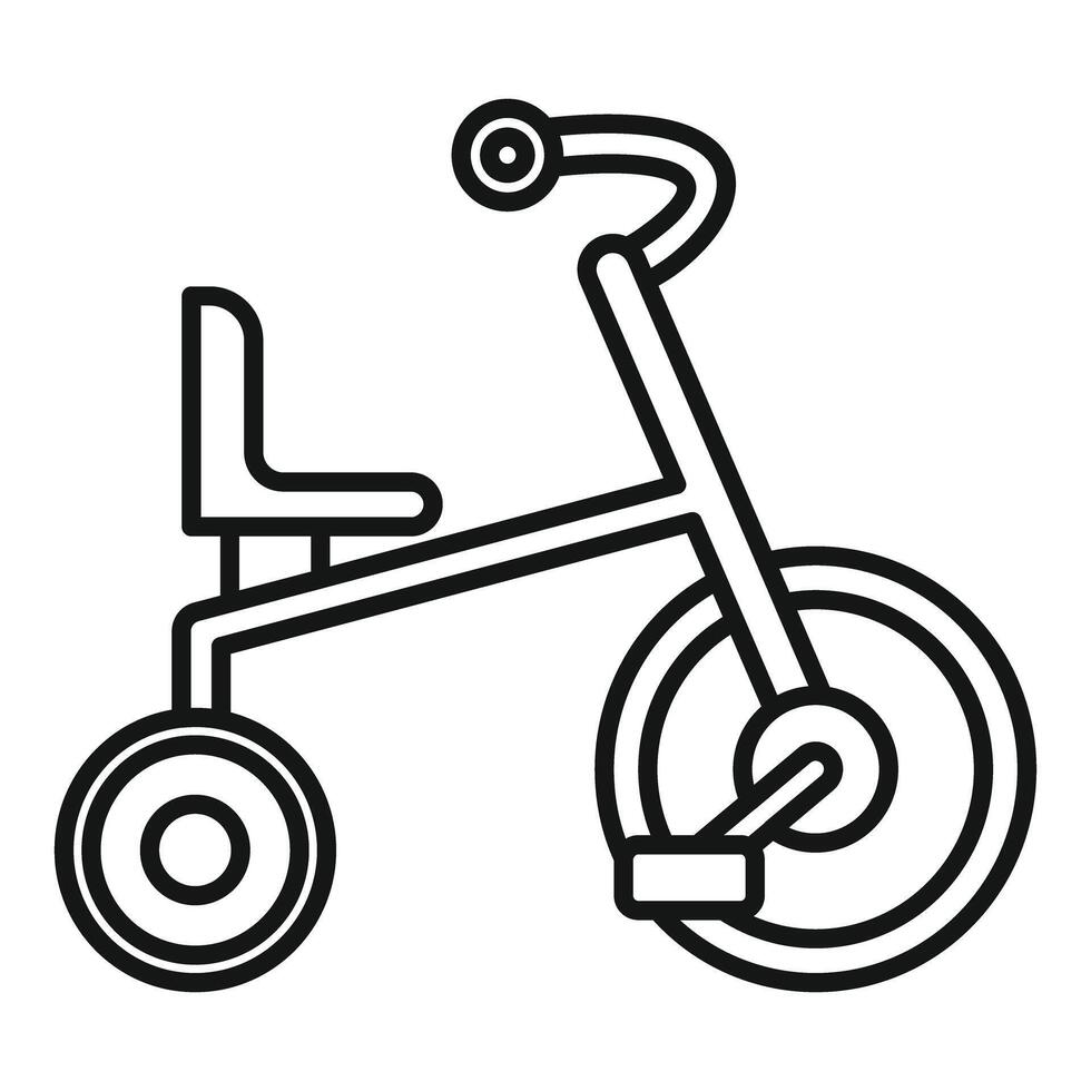 Children's tricycle with three wheels and handlebar enhancing childhood mobility vector
