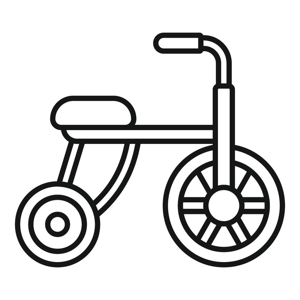 Kids tricycle with three wheels for riding and playing vector