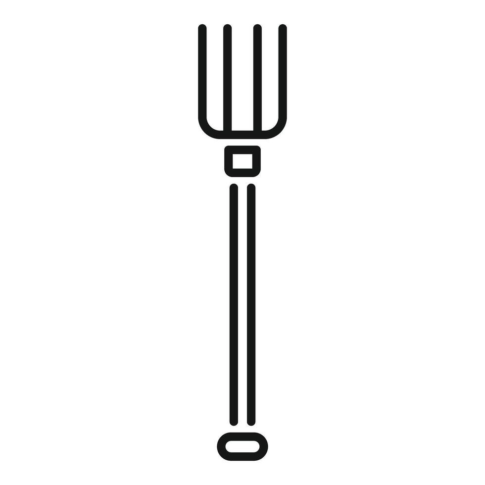 Pitchfork icon representing farming and gardening tools vector