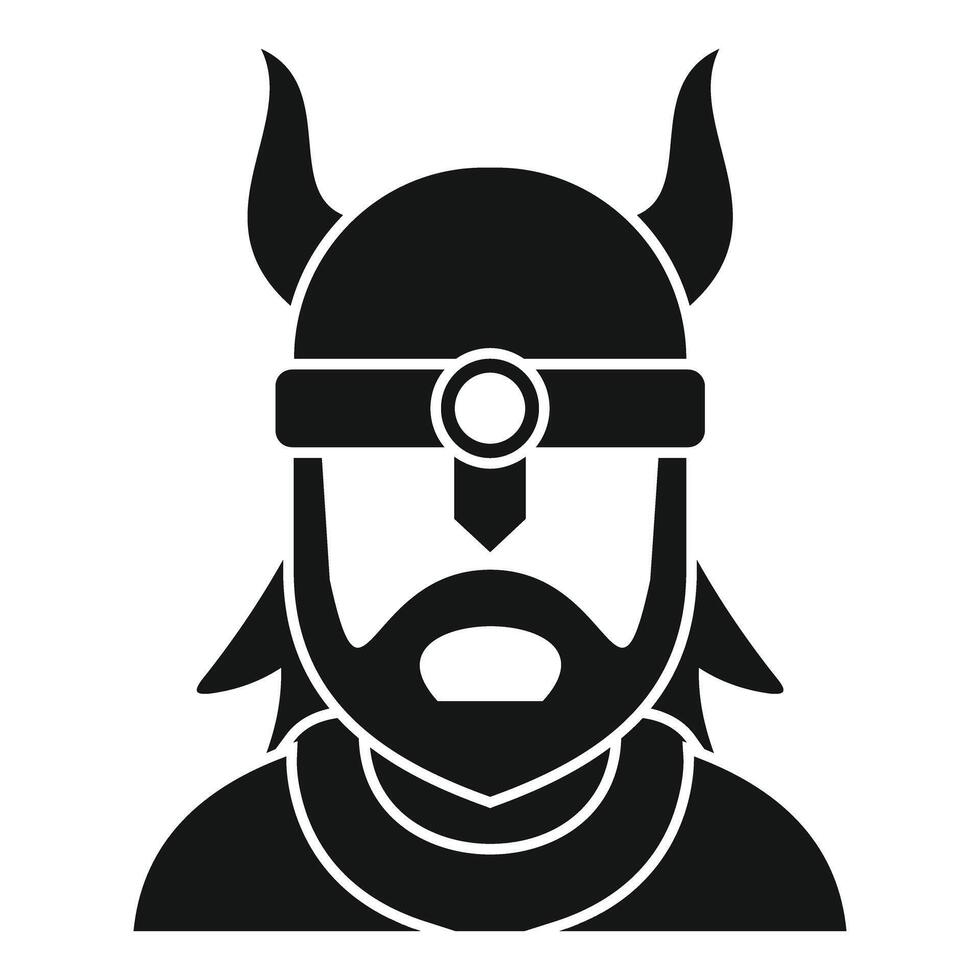 Miner wearing viking helmet with headlamp and beard vector