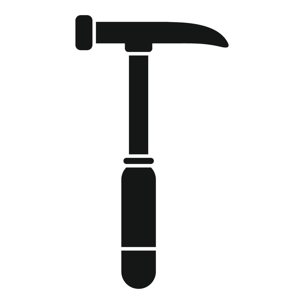 Blacksmith hammering tool with wooden handle for striking metal vector