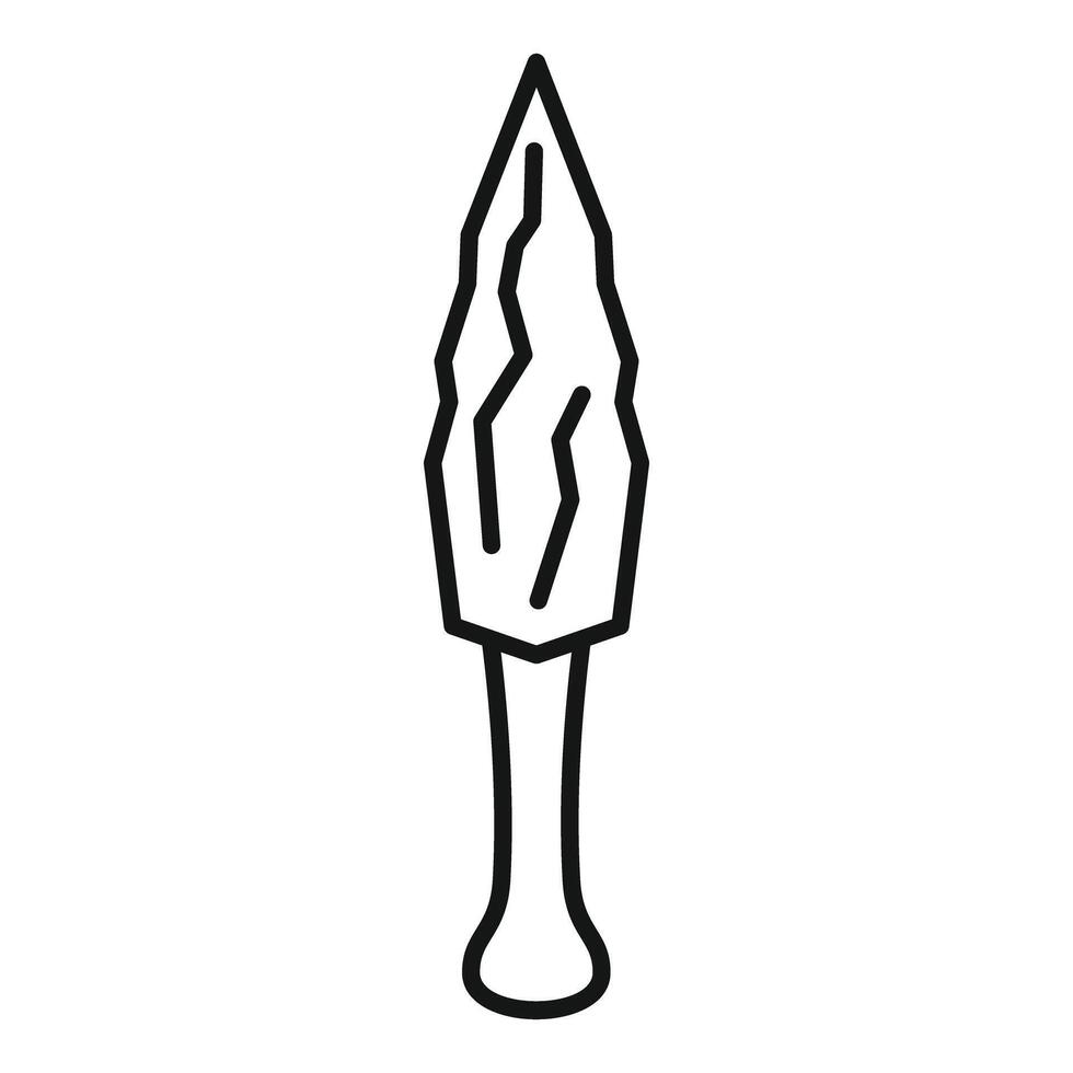 Prehistoric stone knife representing ancient tool for hunting and survival vector