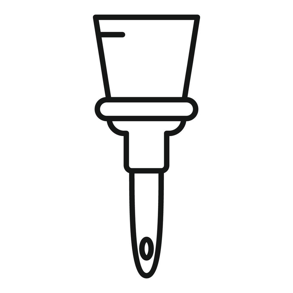 Putty knife with plastic handle for repairing and construction works vector