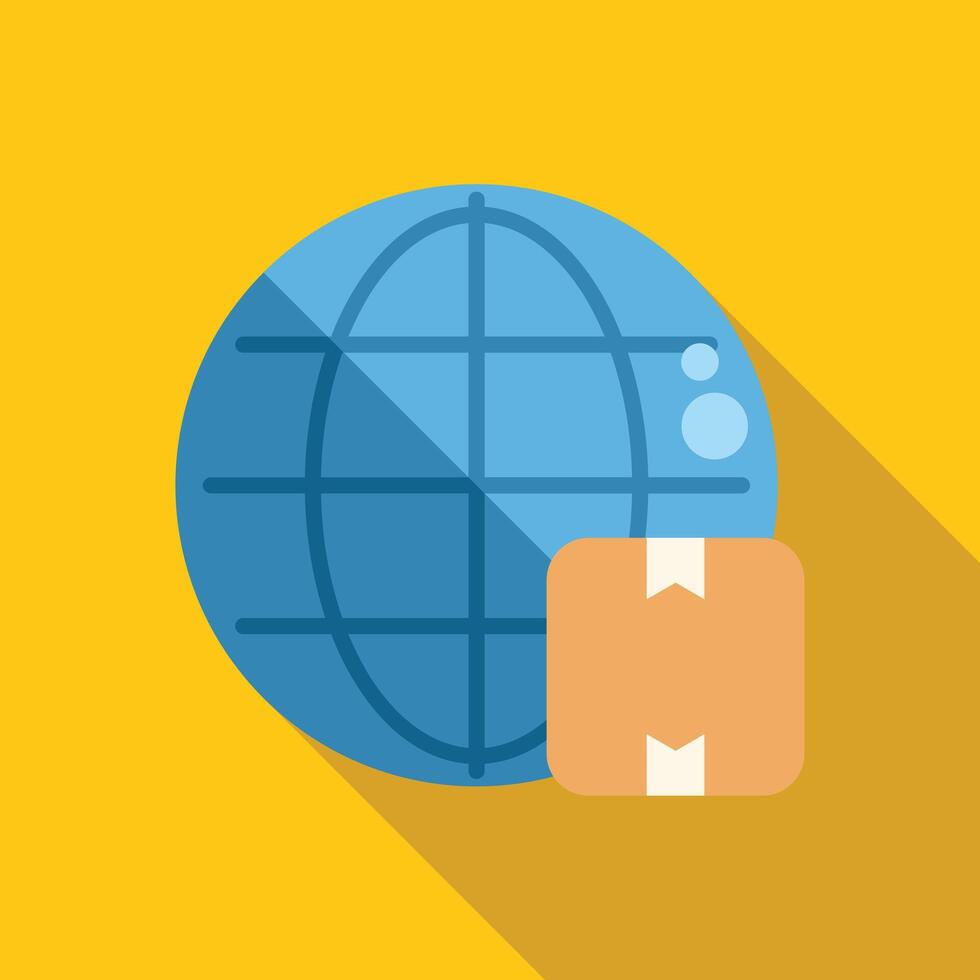 Global shipping and international delivery representing worldwide logistics and commerce vector