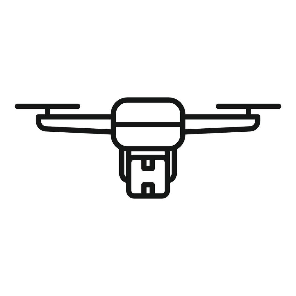 Drone carrying package, delivery service, shipping industry, express mail, aerial transportation vector