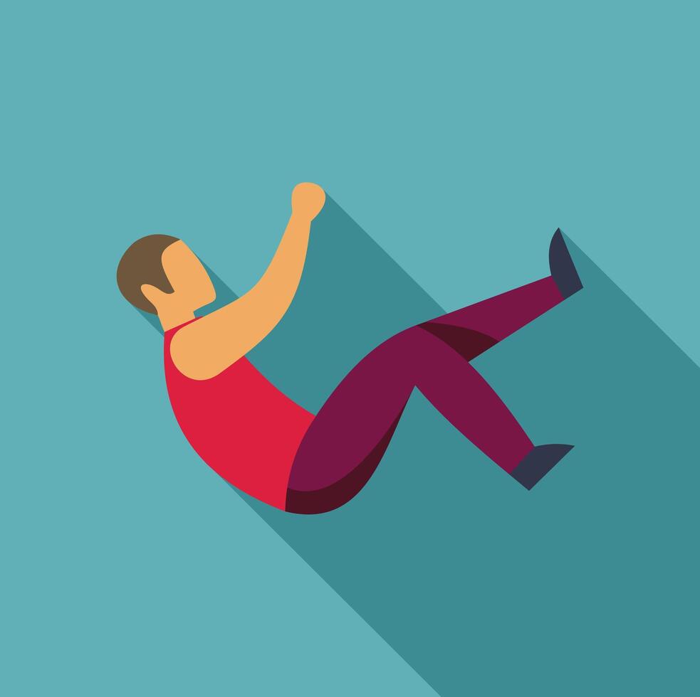 Falling man trying to grab something in the air vector