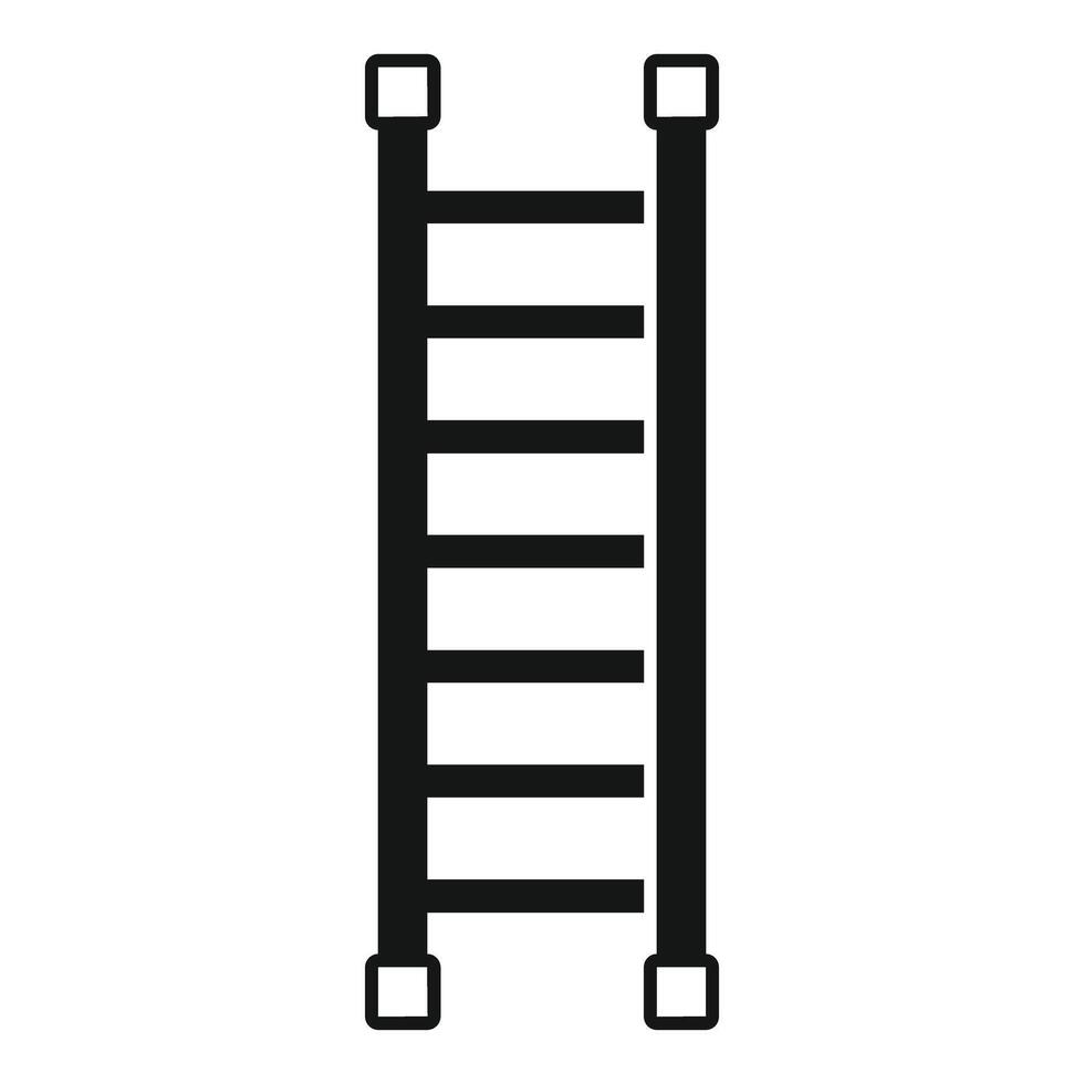 Black ladder reaching new heights representing growth and success vector