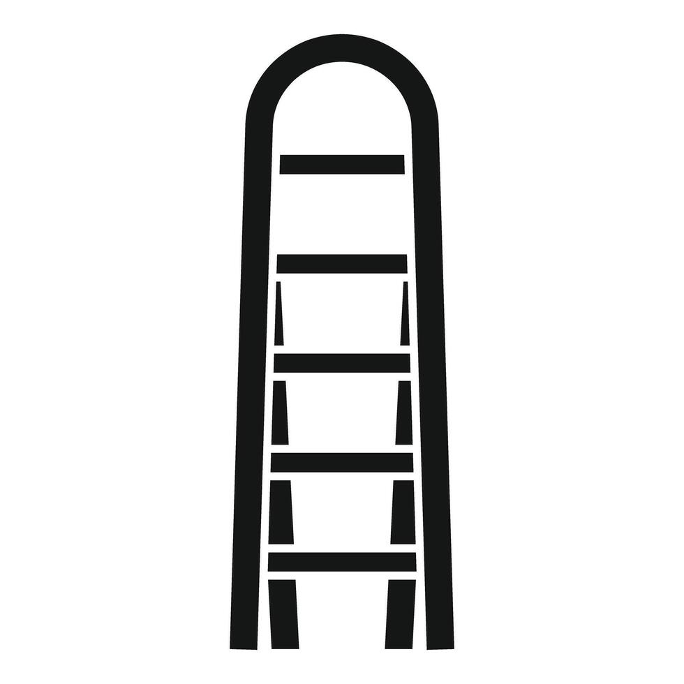 Step ladder standing tall, a simple icon for reaching new heights vector
