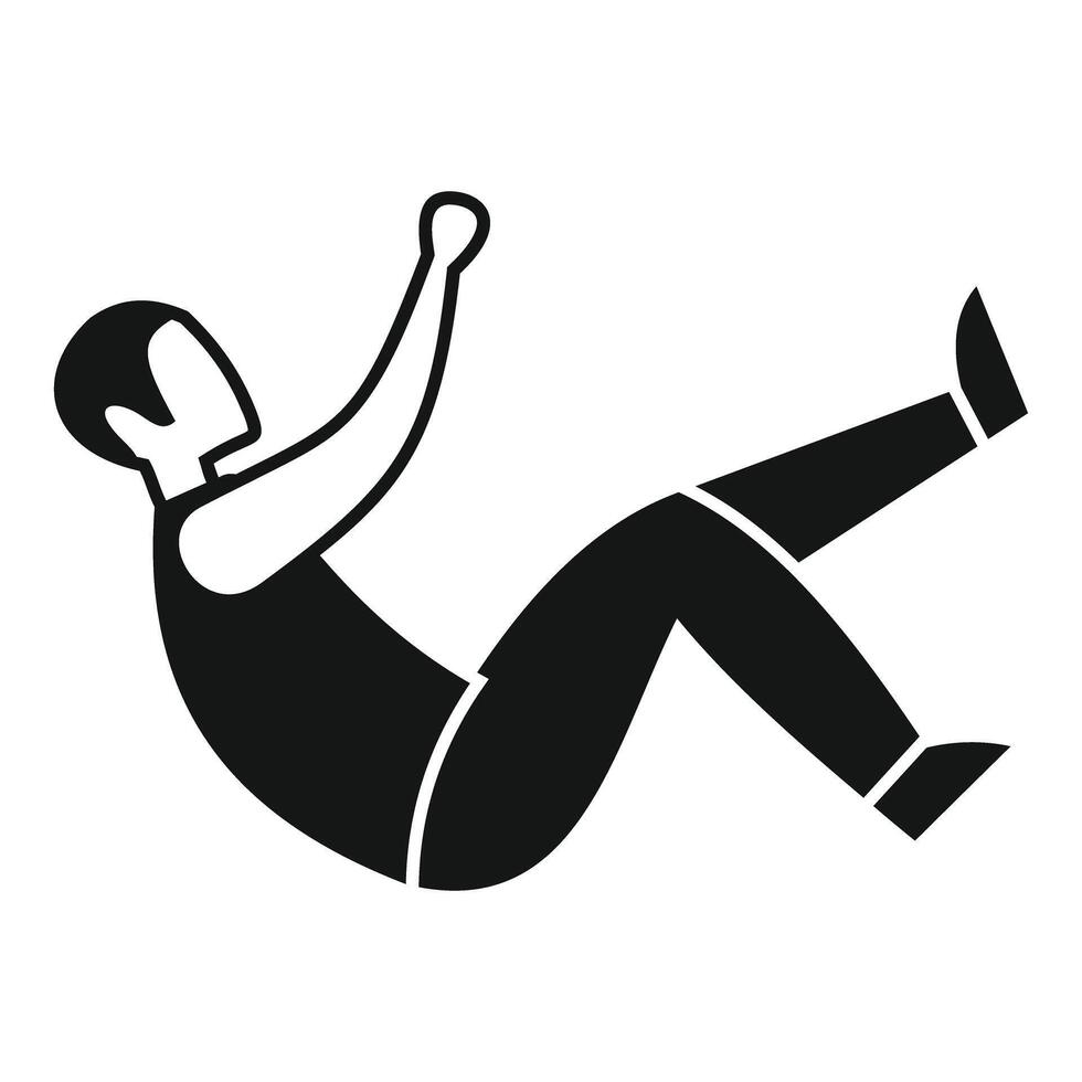 Skydiver falling through air, experiencing extreme sport vector