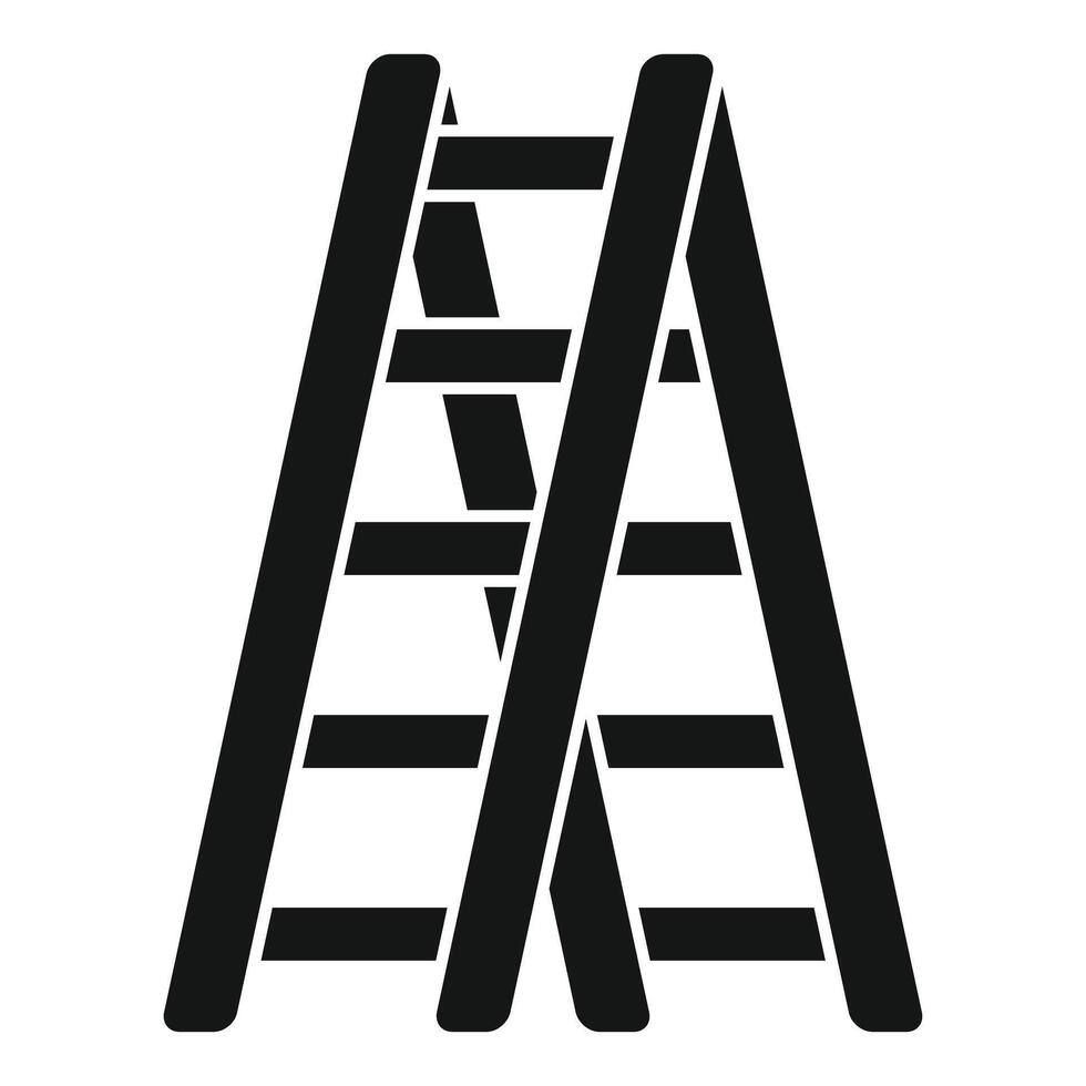 Step ladder standing on white background symbolizing reaching new heights vector