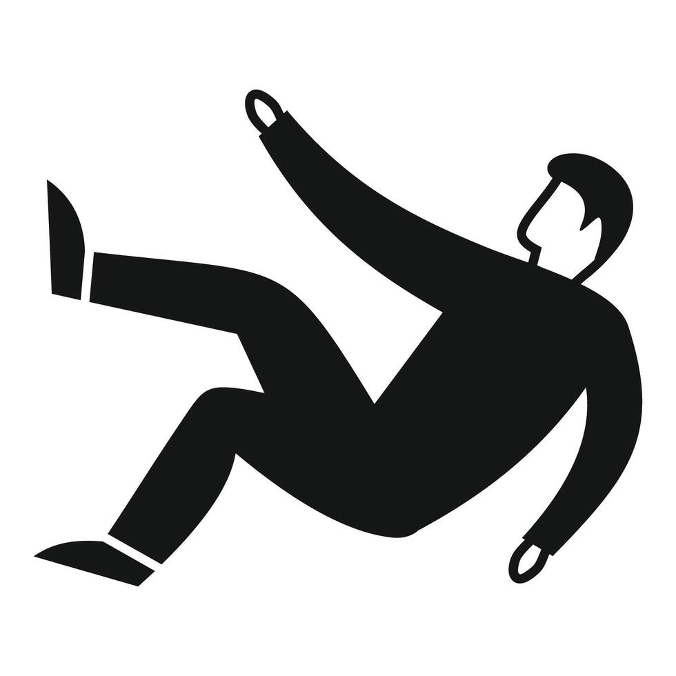 Businessman falling down after slip and trip accident vector