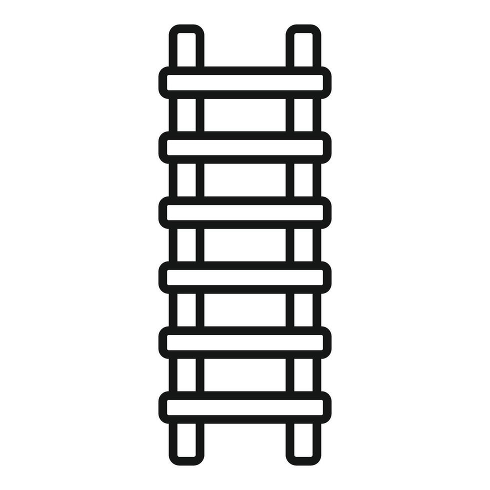 Wooden ladder leading to success, growth and achievement vector