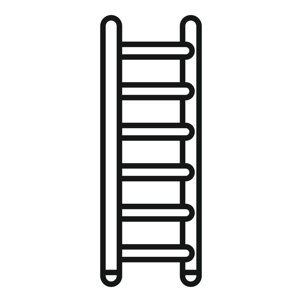 Wooden ladder leading upward, representing growth and progress vector