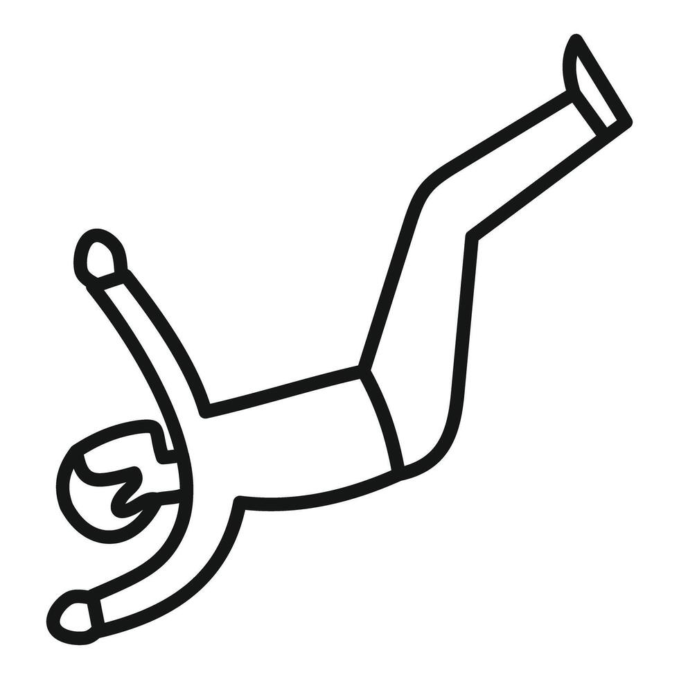 Skydiver is flying in the sky, parachuting and enjoying freedom vector