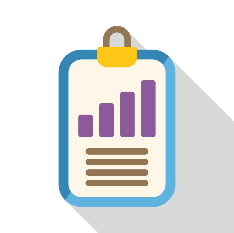 Clipboard showing growth chart and business summary report vector