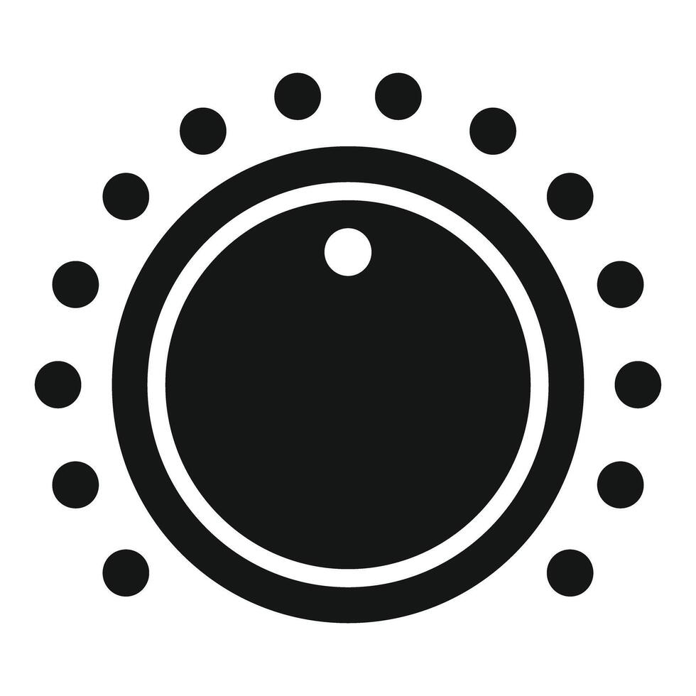 Volume control knob adjusting sound level with precision vector