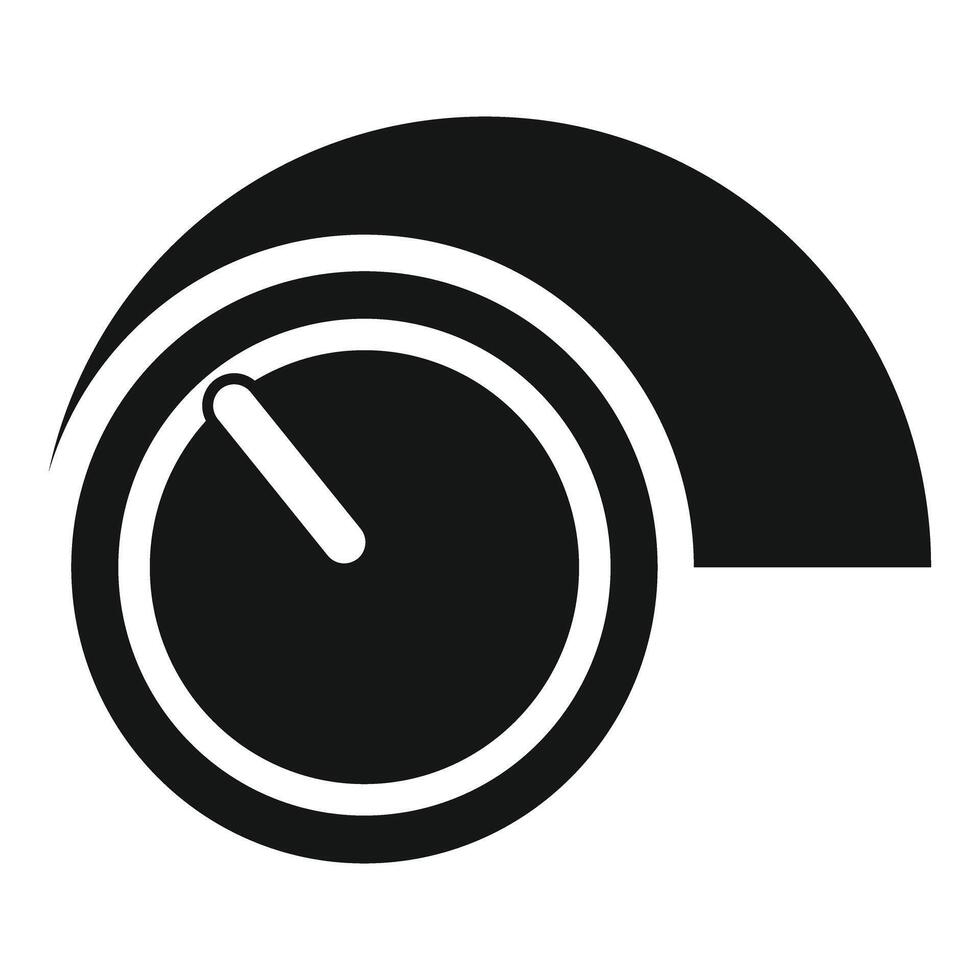 Volume control knob increasing sound level icon simple style vector