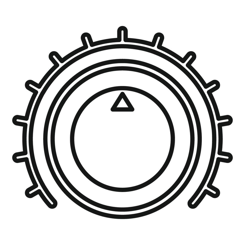 Rotating switch button control adjusting volume or level vector