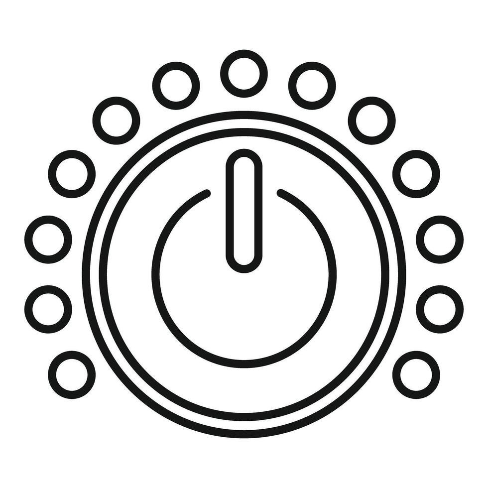 Power button with loading status showing progress vector