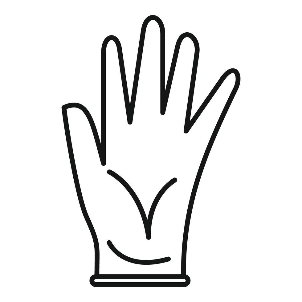Outline of a medical glove protecting a hand vector