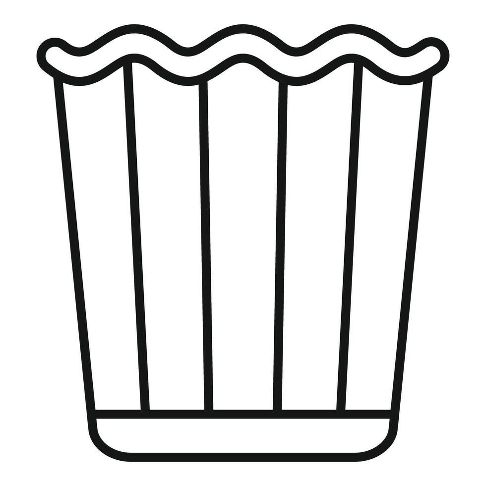 Wavy top trash can icon showing recycling and waste management vector