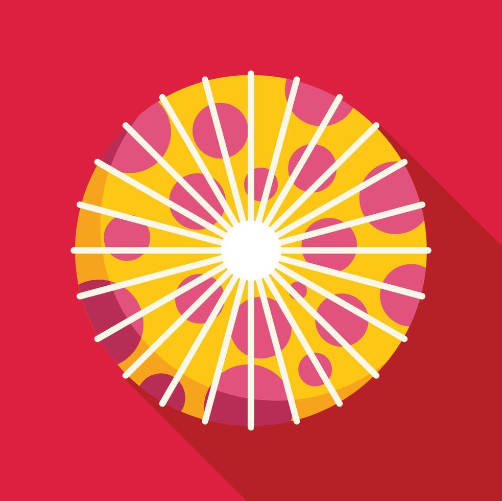 Traditional japanese parasol with pink dots creating a stylish accessory vector