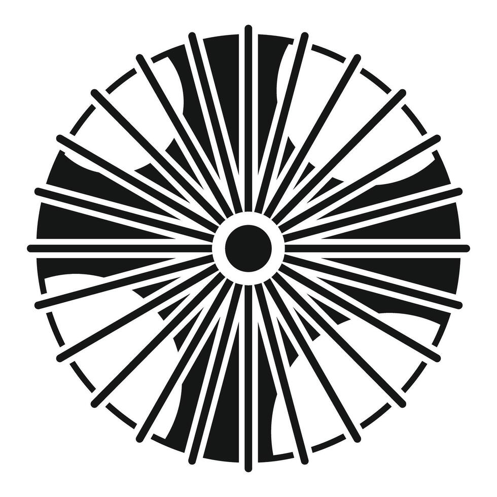 Hamster wheel silhouette creating a dynamic radial pattern vector