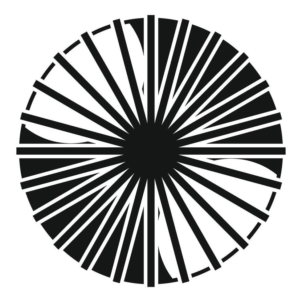 Abstract radial pattern forming a striking circular design vector