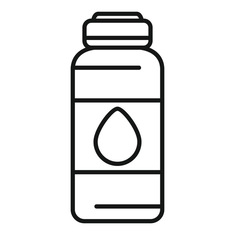 Ink bottle with drop logo for printing and drawing vector
