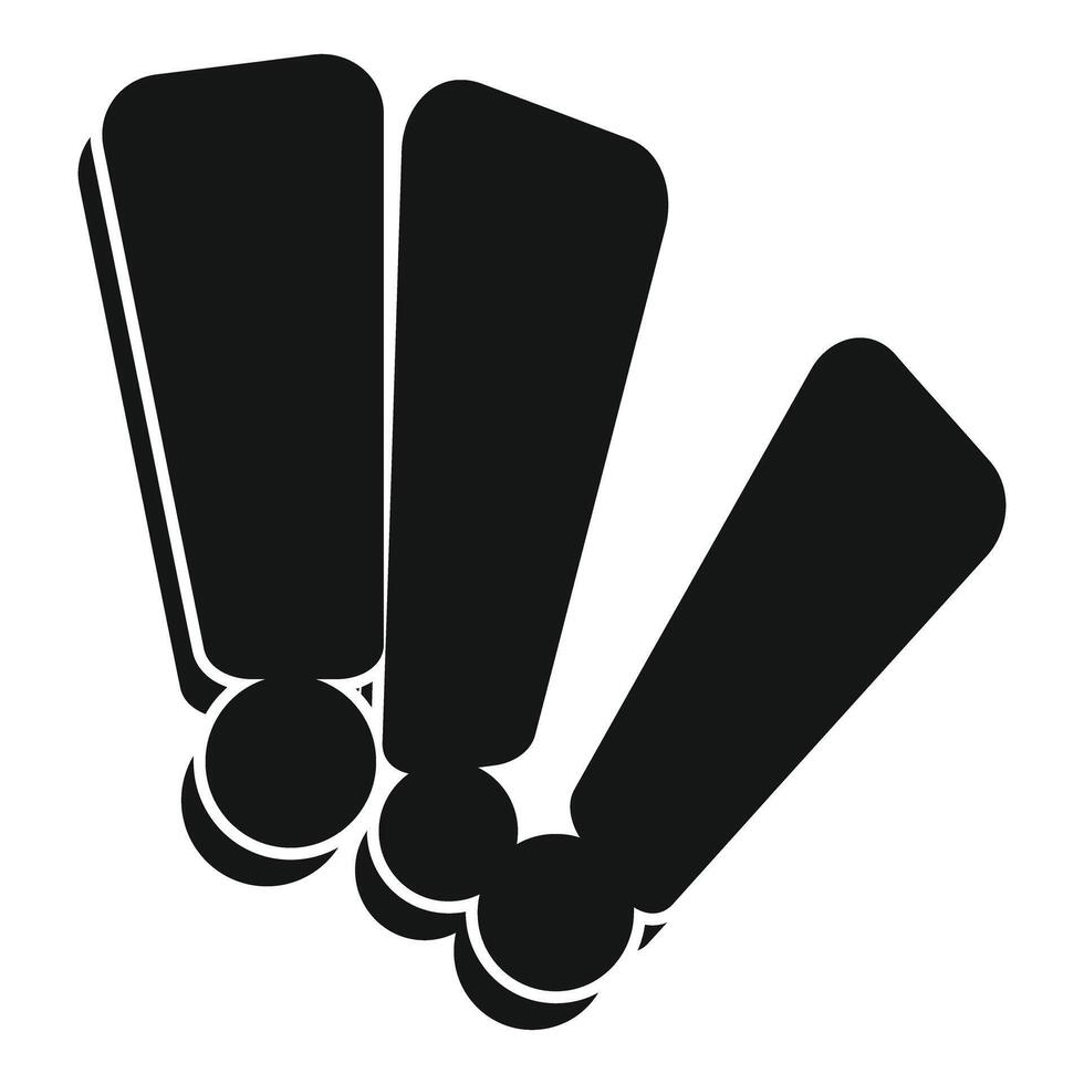 Three black rectangles converging on three black circles forming an abstract shape vector