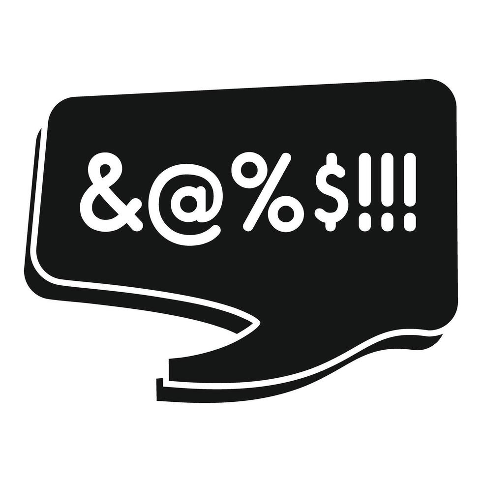 Speech bubble showing ampersand, at, percent, dollar and exclamation marks vector